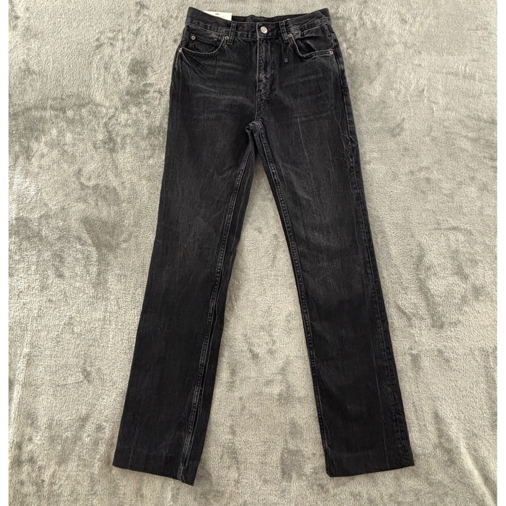 Zara The High Rise Bootcut‎ Jeans Womens 4 Antique Black 100% Cotton 33" Inseam